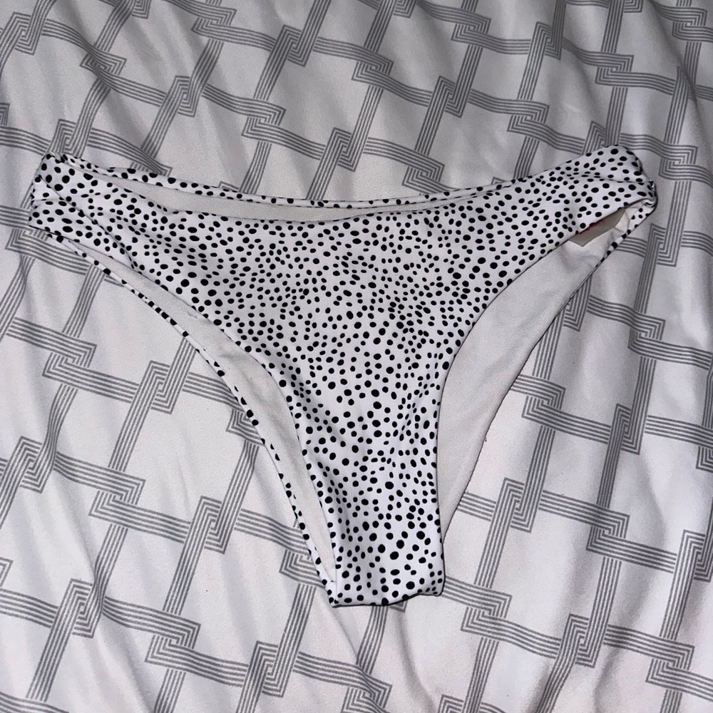 polka dotted bikini bottoms
